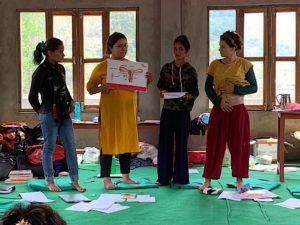 2019. Tejana, Raunika, Manisha N. and Bea, our menstrual therapist