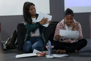 Manisha giving class in Kathmandu